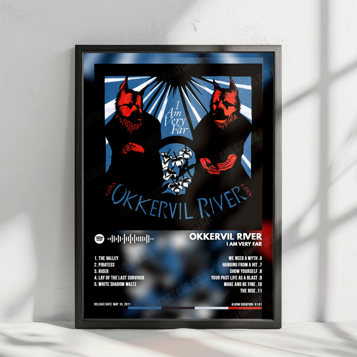 Okkervil River "I Am Very Far" Album Cover Poster - with Complete Tracklist
