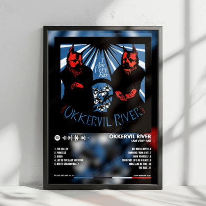Okkervil River "I Am Very Far" Album Cover Poster - with Complete Tracklist
