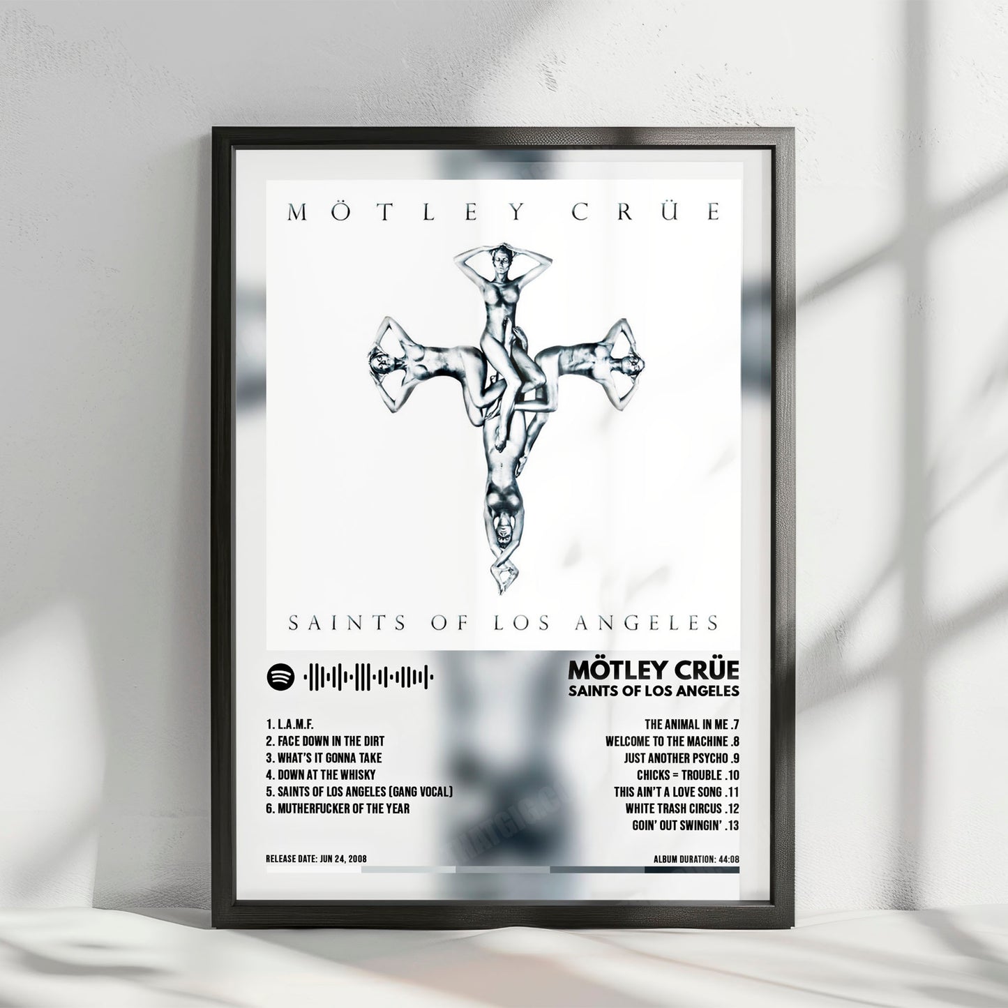 Mötley Crüe "Saints Of Los Angeles" Album Cover Poster - with Complete Tracklist