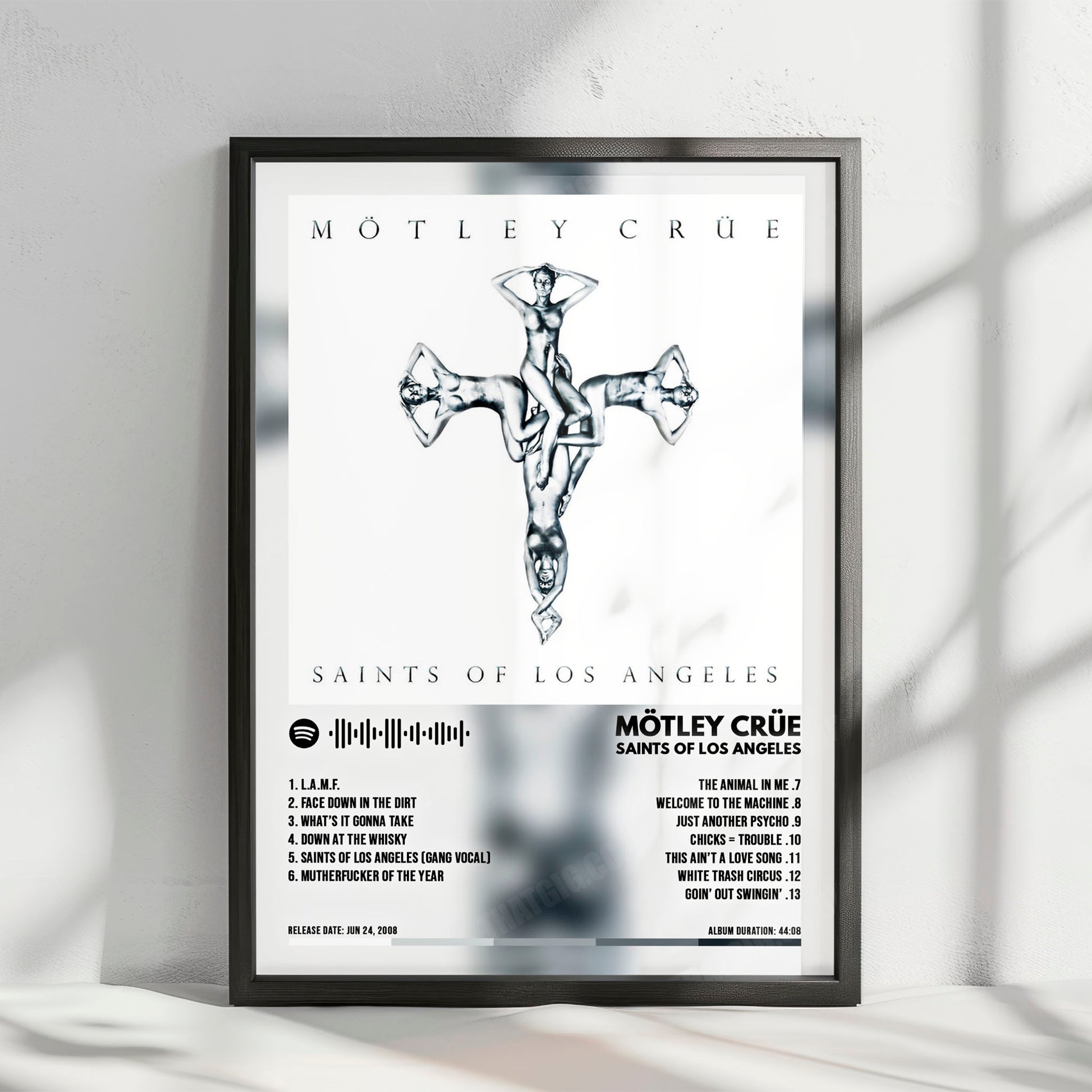 Mötley Crüe "Saints Of Los Angeles" Album Cover Poster - with Complete Tracklist