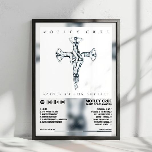 Mötley Crüe "Saints Of Los Angeles" Album Cover Poster - with Complete Tracklist