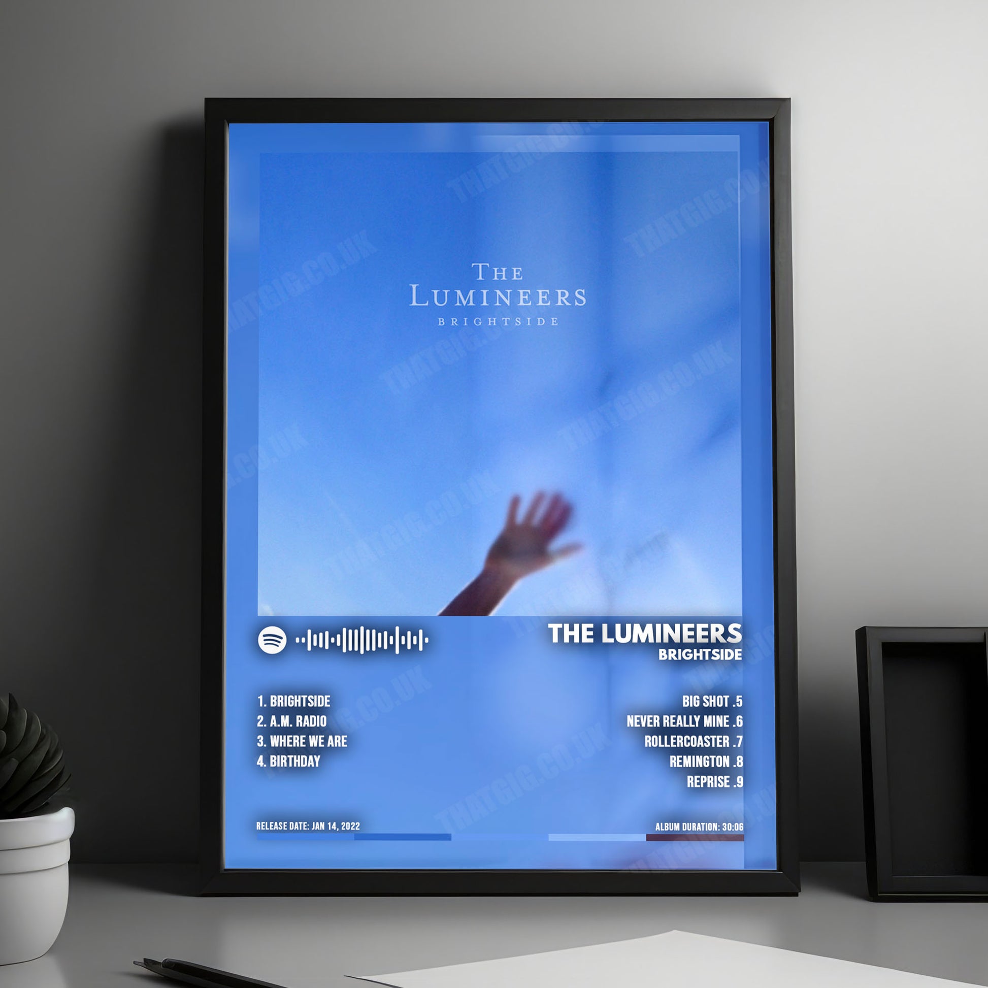 The Lumineers "BRIGHTSIDE" Album Cover Poster - with Complete Tracklist