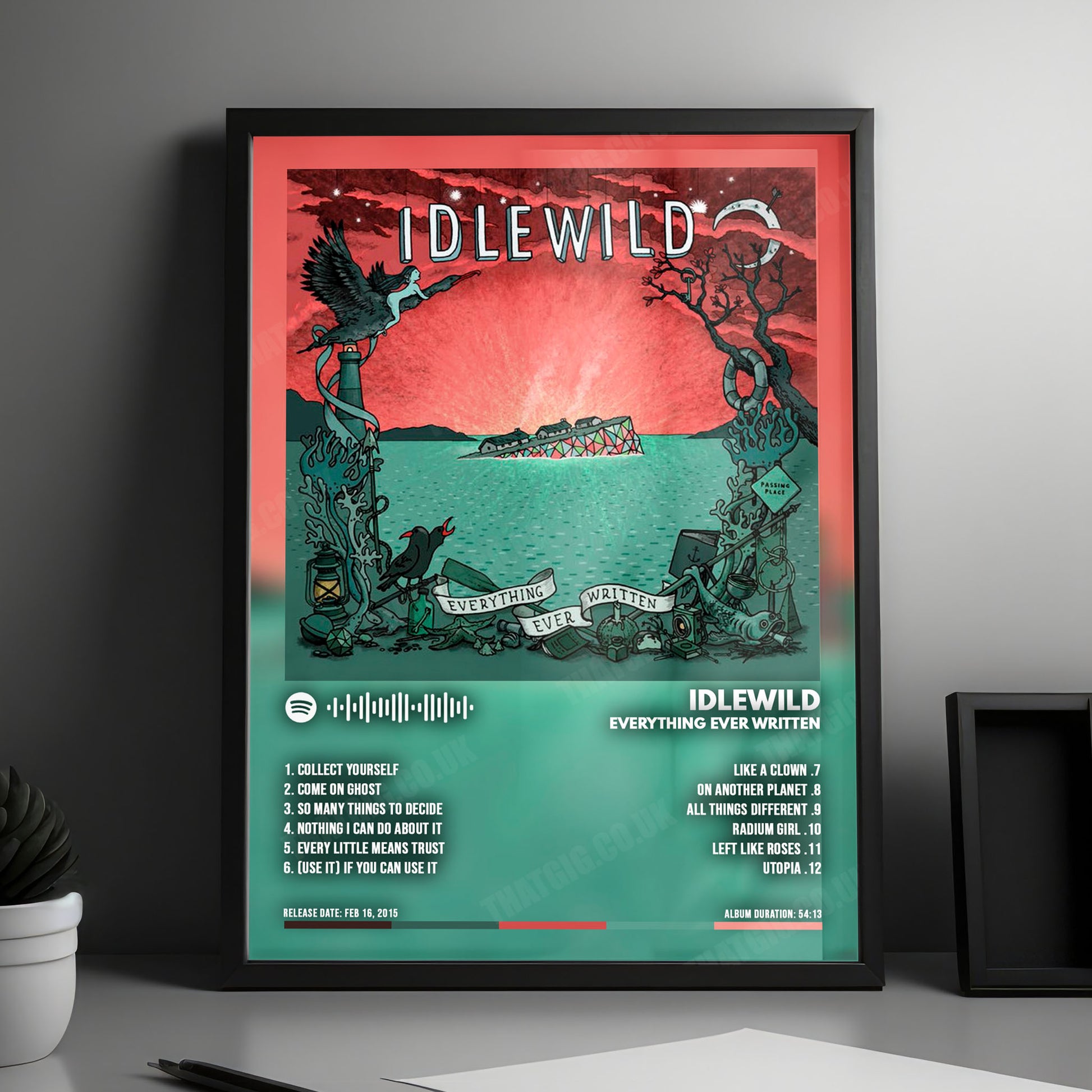 Idlewild "Everything Ever Written" Album Cover Poster - with Complete Tracklist