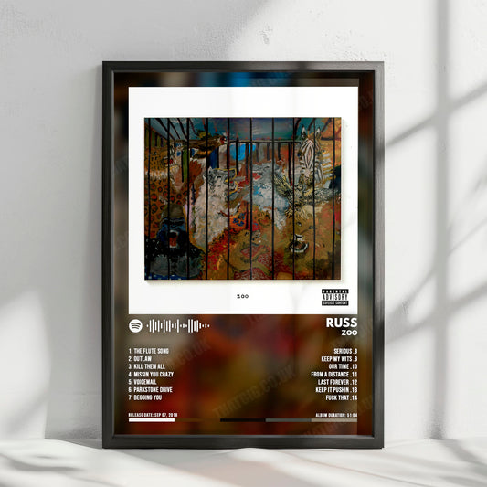Russ "Zoo" Album Cover Poster - with Complete Tracklist