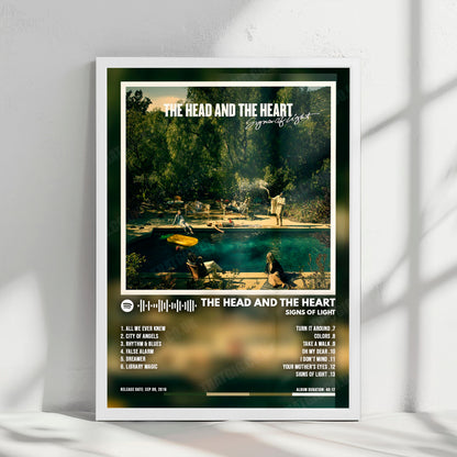 The Head and the Heart "Signs of Light" Album Cover Poster - with Complete Tracklist