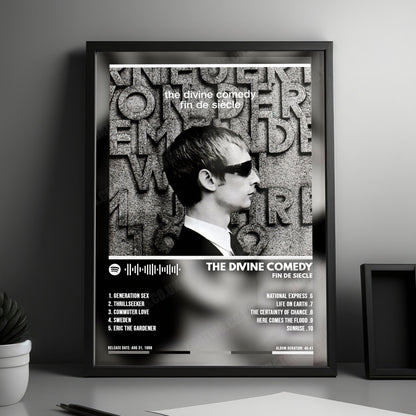 The Divine Comedy "Fin De Siecle" Album Cover Poster - with Complete Tracklist