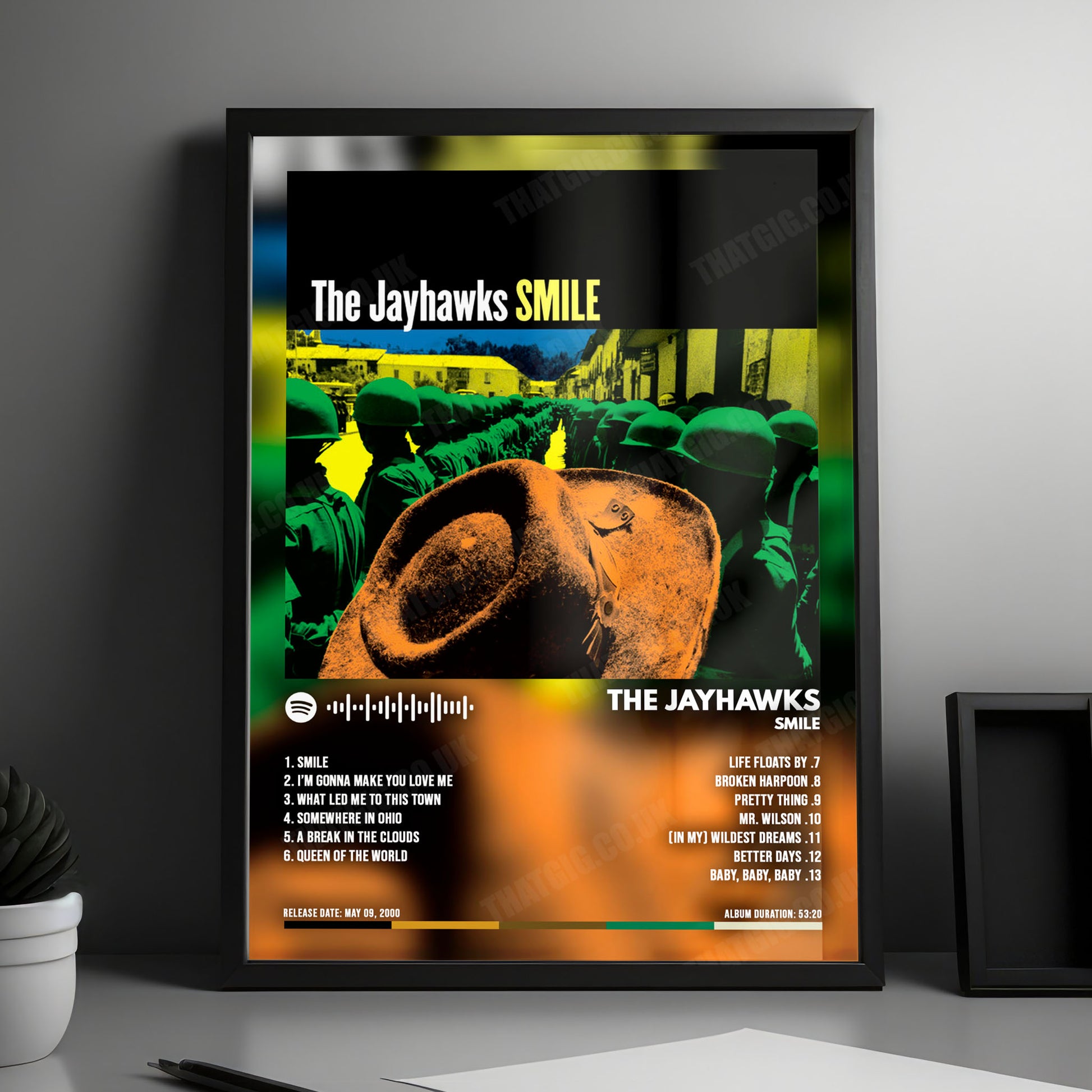 The Jayhawks "Smile" Album Cover Poster - with Complete Tracklist