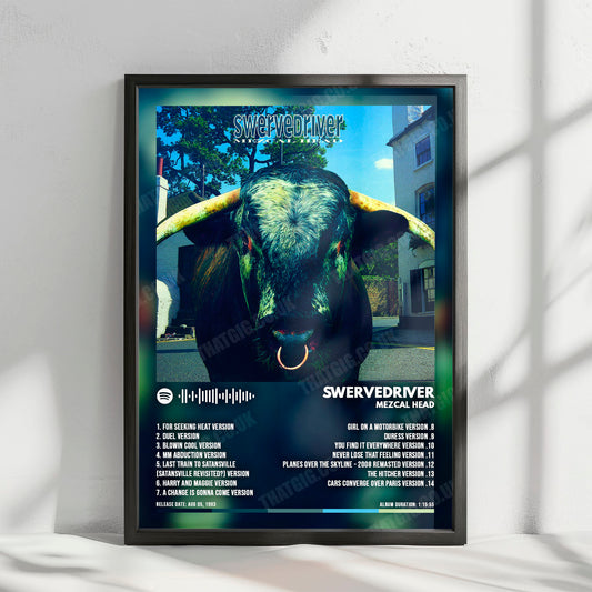 Swervedriver "Mezcal Head" Album Cover Poster - with Complete Tracklist