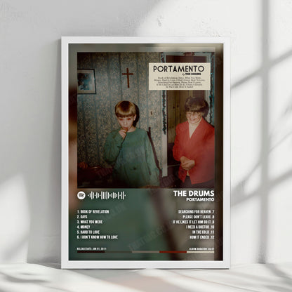 The Drums "Portamento" Album Cover Poster - with Complete Tracklist