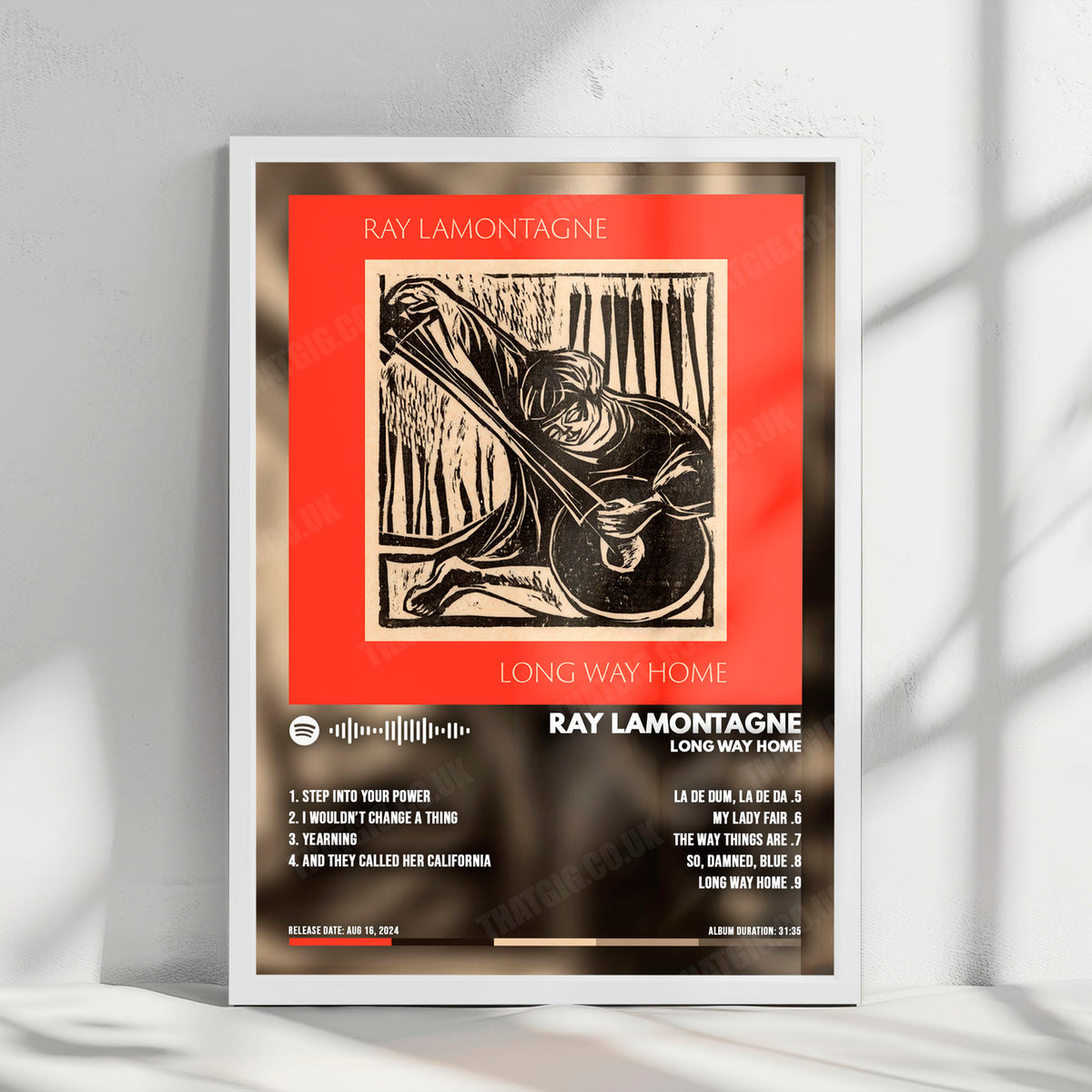 Ray LaMontagne "Long Way Home" Album Cover Poster - with Complete Tracklist