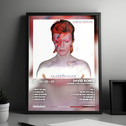 David Bowie "David Bowie" Album Cover Poster - with Complete Tracklist