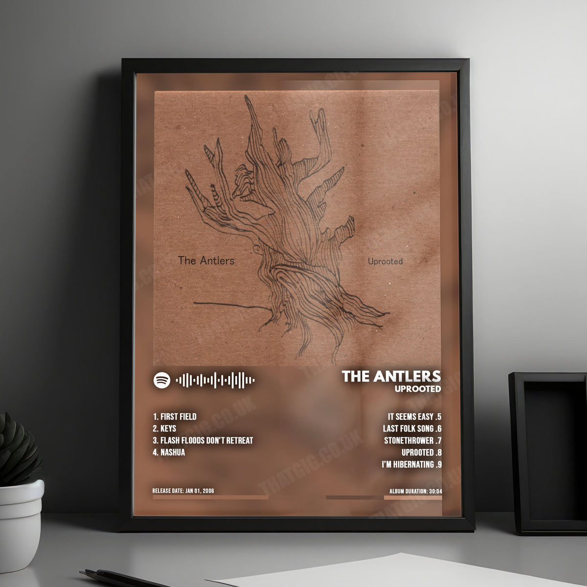 The Antlers "Uprooted" Album Cover Poster - with Complete Tracklist