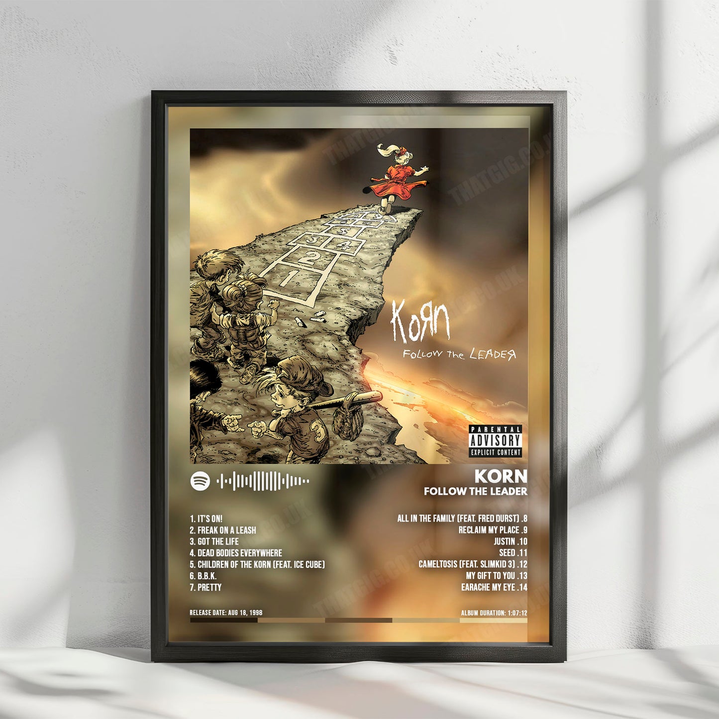 Korn "Korn" Album Cover Poster - with Complete Tracklist
