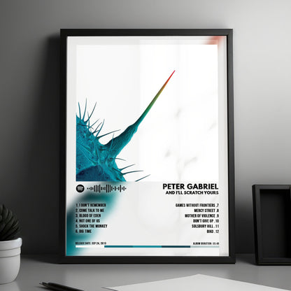 Peter Gabriel "And I'll Scratch Yours" Album Cover Poster - with Complete Tracklist