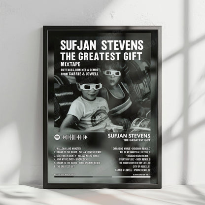 Sufjan Stevens "The Greatest Gift" Album Cover Poster - with Complete Tracklist