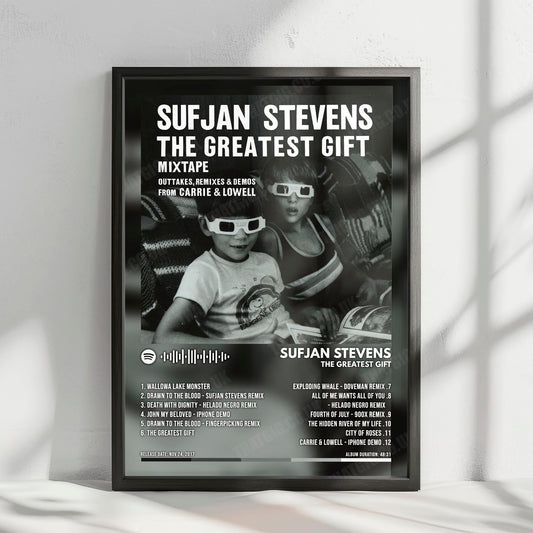 Sufjan Stevens "The Greatest Gift" Album Cover Poster - with Complete Tracklist