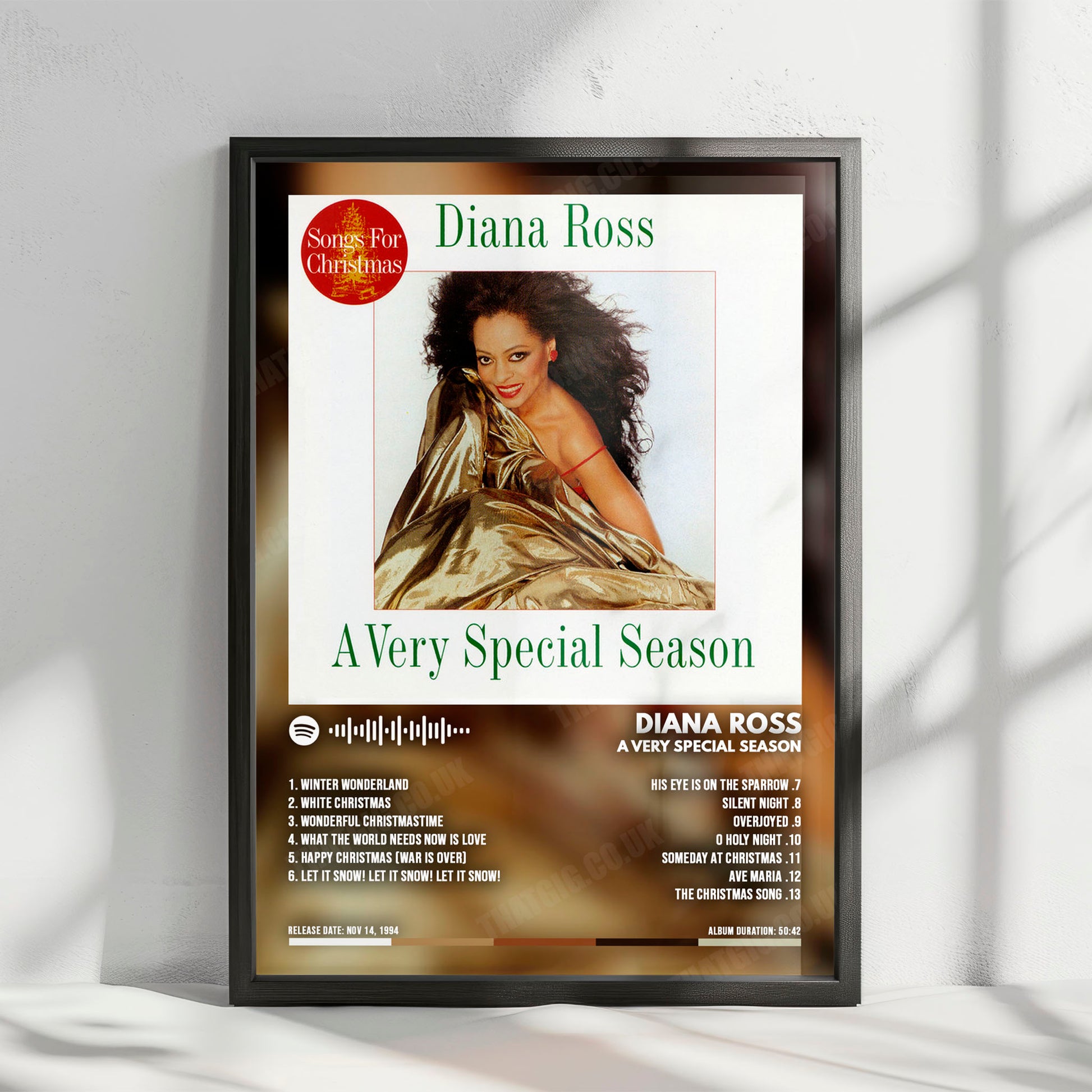 Diana Ross "A Very Special Season" Album Cover Poster - with Complete Tracklist