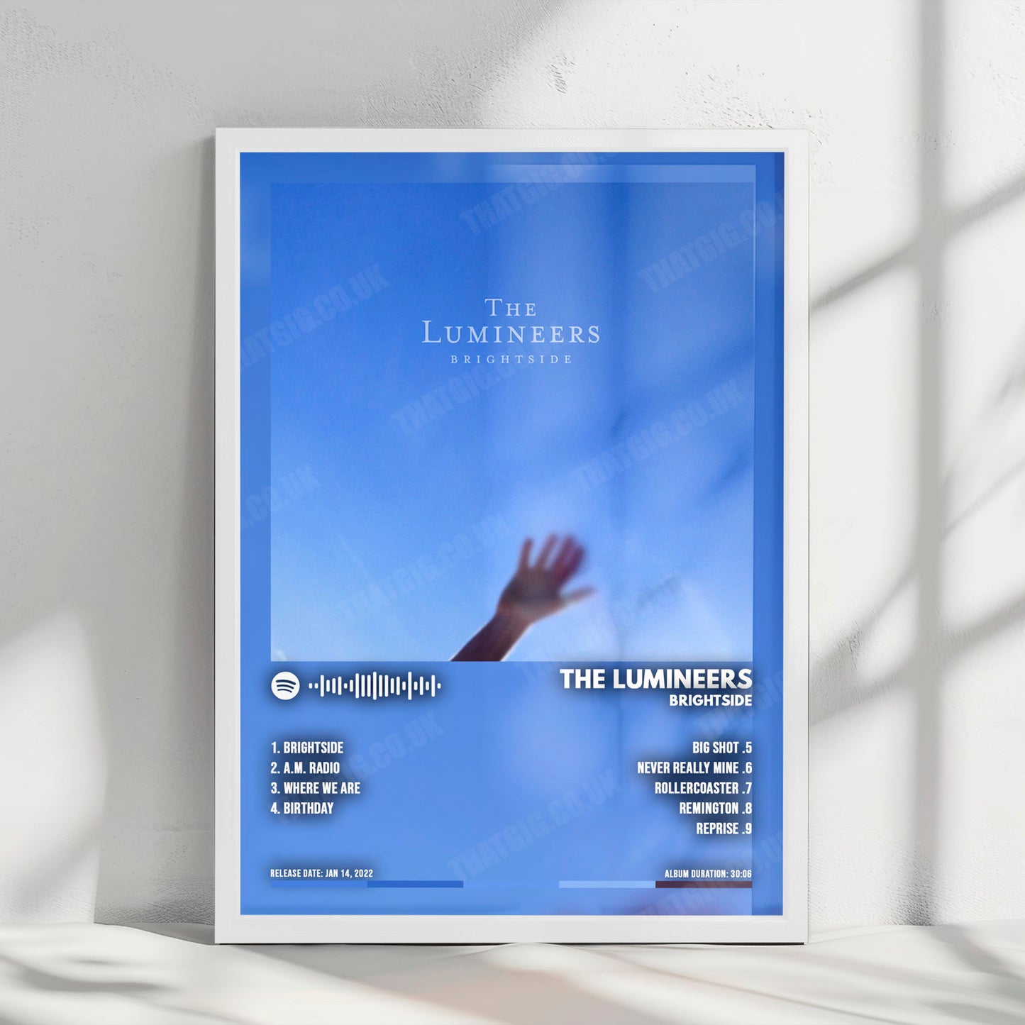 The Lumineers "BRIGHTSIDE" Album Cover Poster - with Complete Tracklist