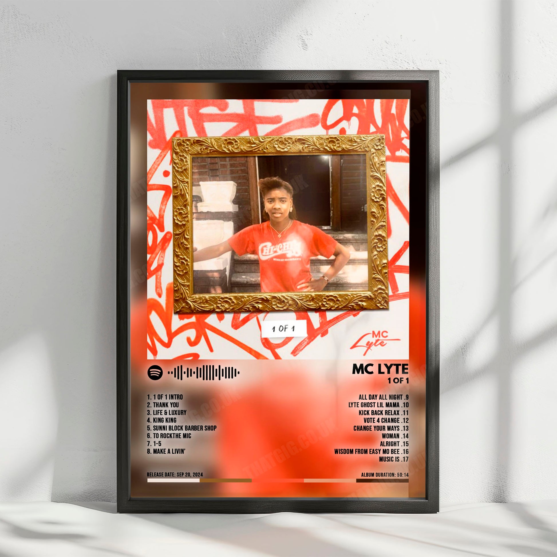 MC Lyte "1 of 1" Album Cover Poster - with Complete Tracklist