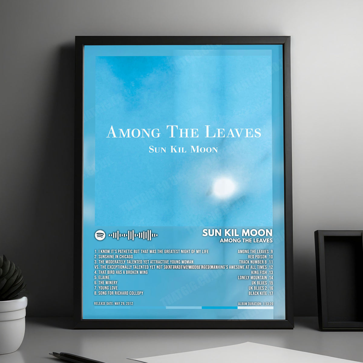 Sun Kil Moon "Among the Leaves" Album Cover Poster - with Complete Tracklist