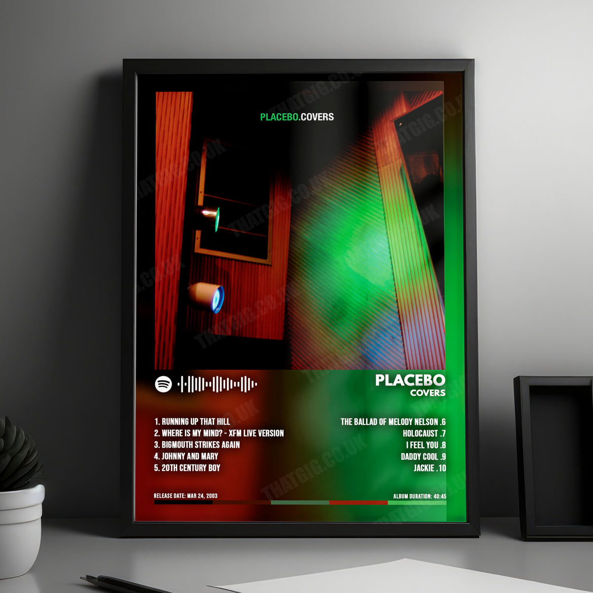 Placebo "Covers" Album Cover Poster - with Complete Tracklist
