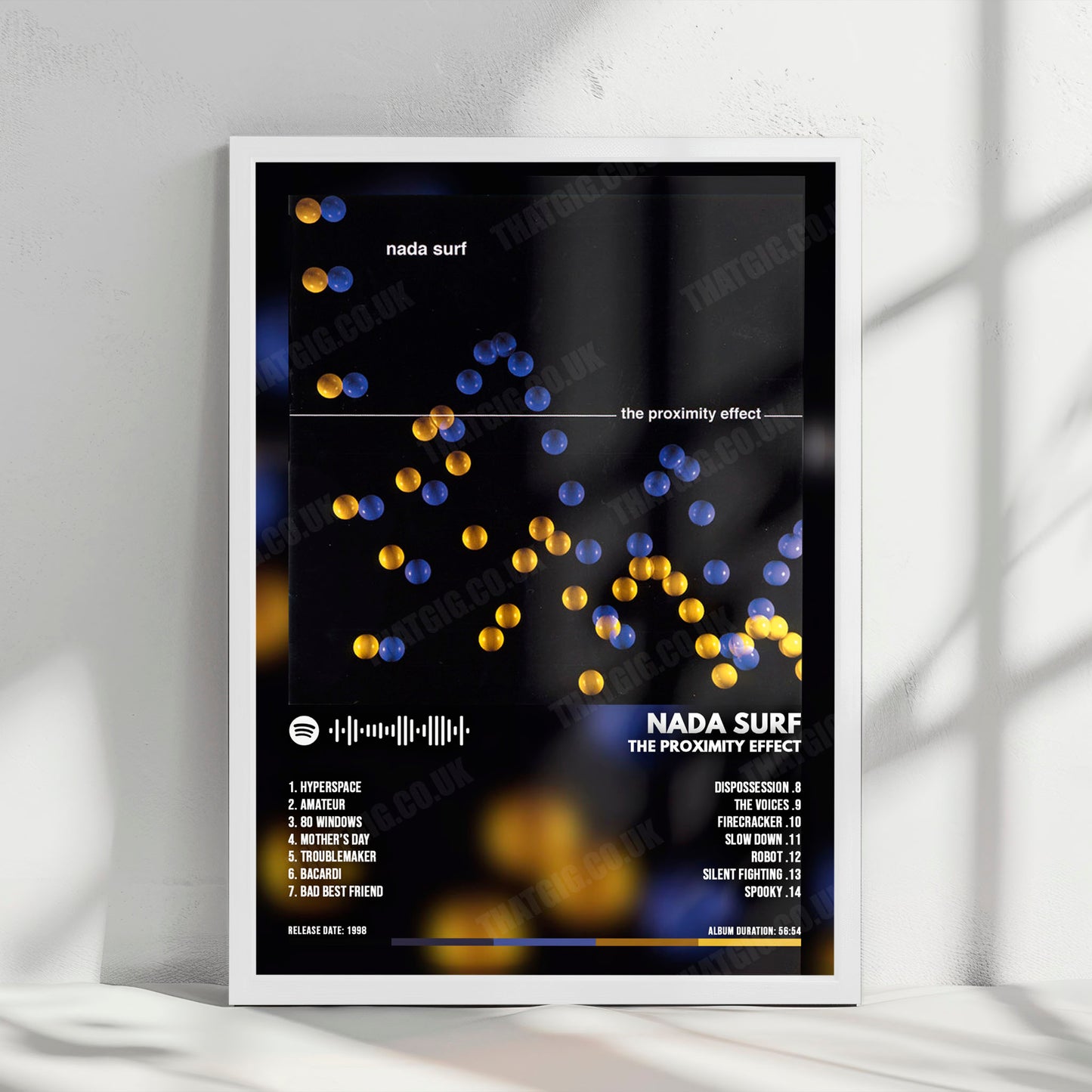 Nada Surf "The Proximity Effect" Album Cover Poster - with Complete Tracklist
