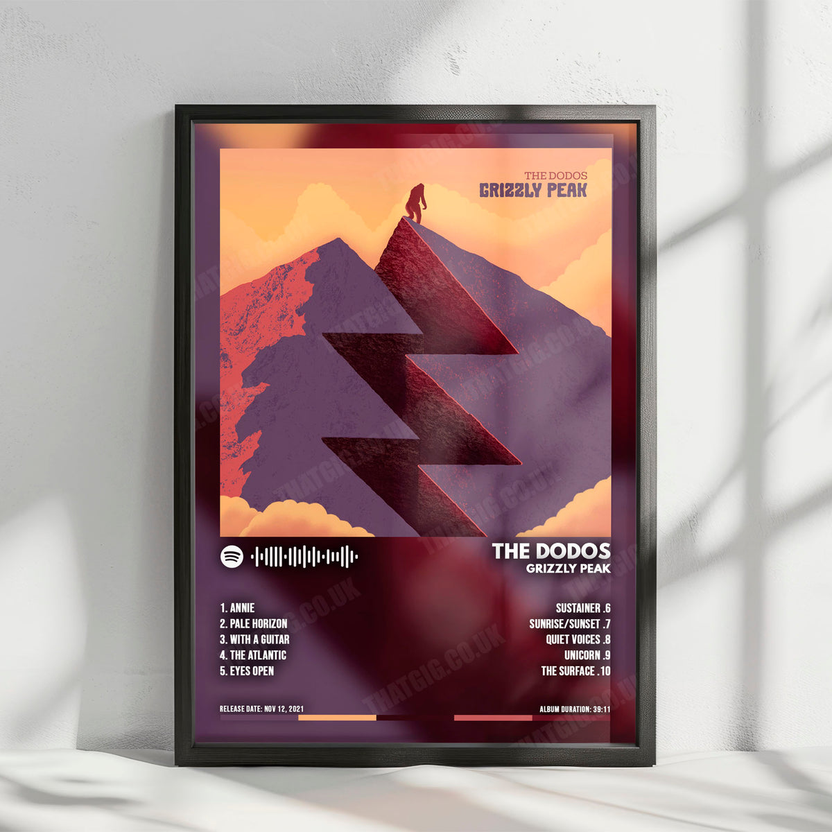 The Dodos "Grizzly Peak" Album Cover Poster - with Complete Tracklist