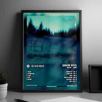 Sigur_Rós "Hvarf - Heim" Album Cover Poster - with Complete Tracklist