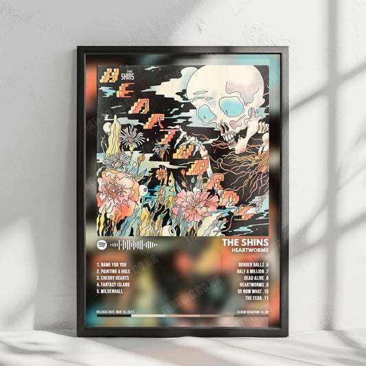 The Shins "Heartworms" Album Cover Poster - with Complete Tracklist