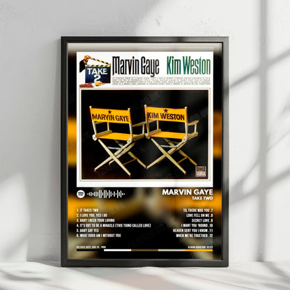 Marvin Gaye "Take Two" Album Cover Poster - with Complete Tracklist