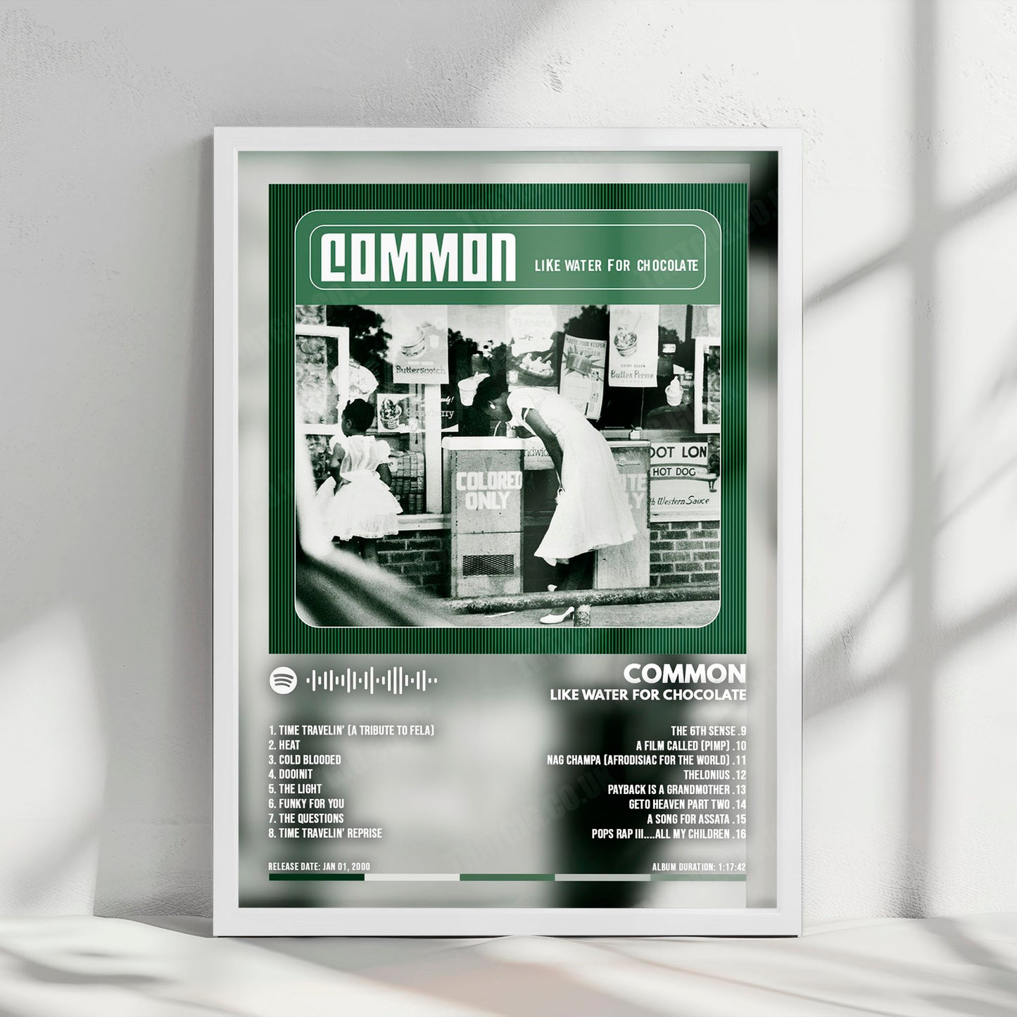 Common "Like Water for Chocolate " Album Cover Poster - with Complete Tracklist