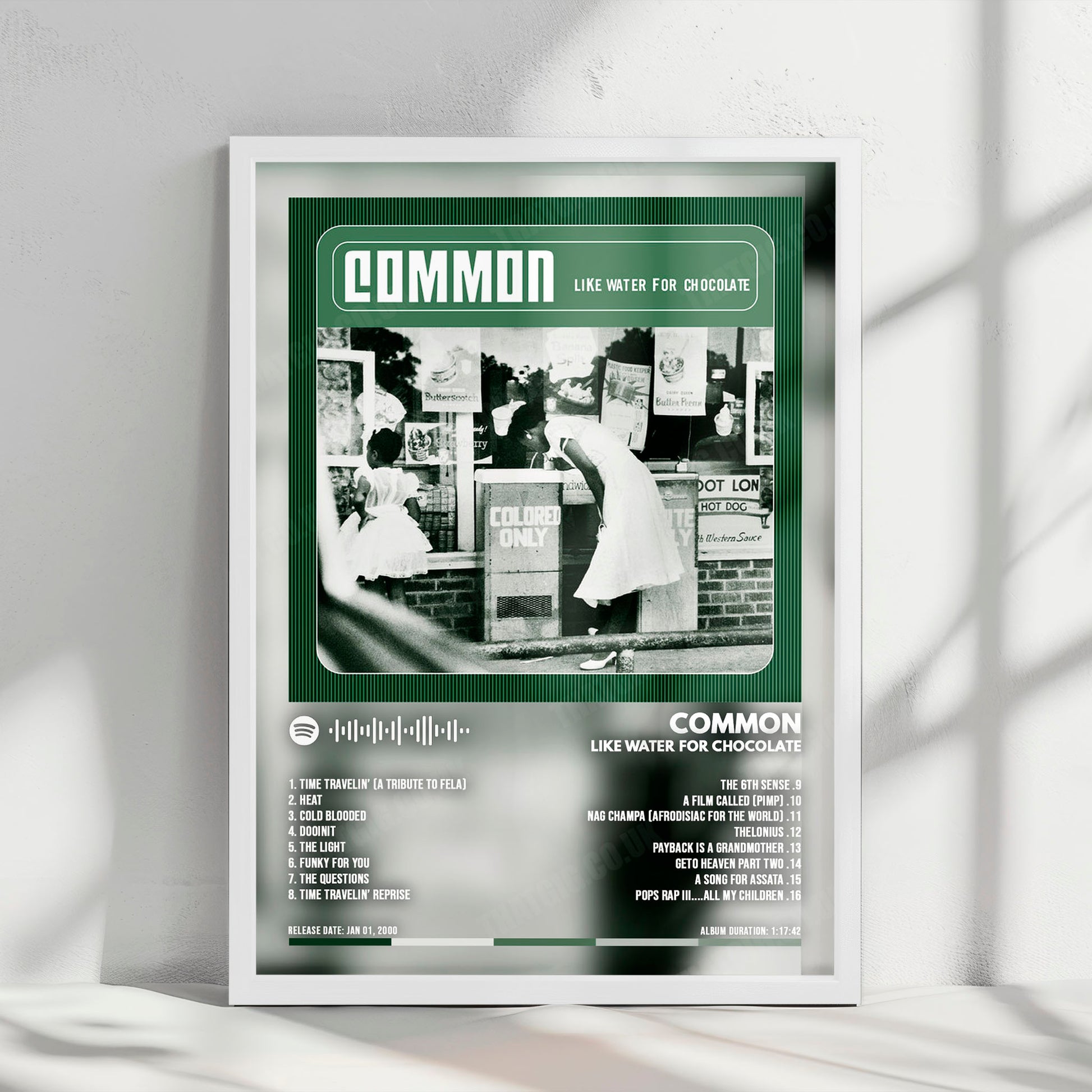 Common "Like Water for Chocolate " Album Cover Poster - with Complete Tracklist
