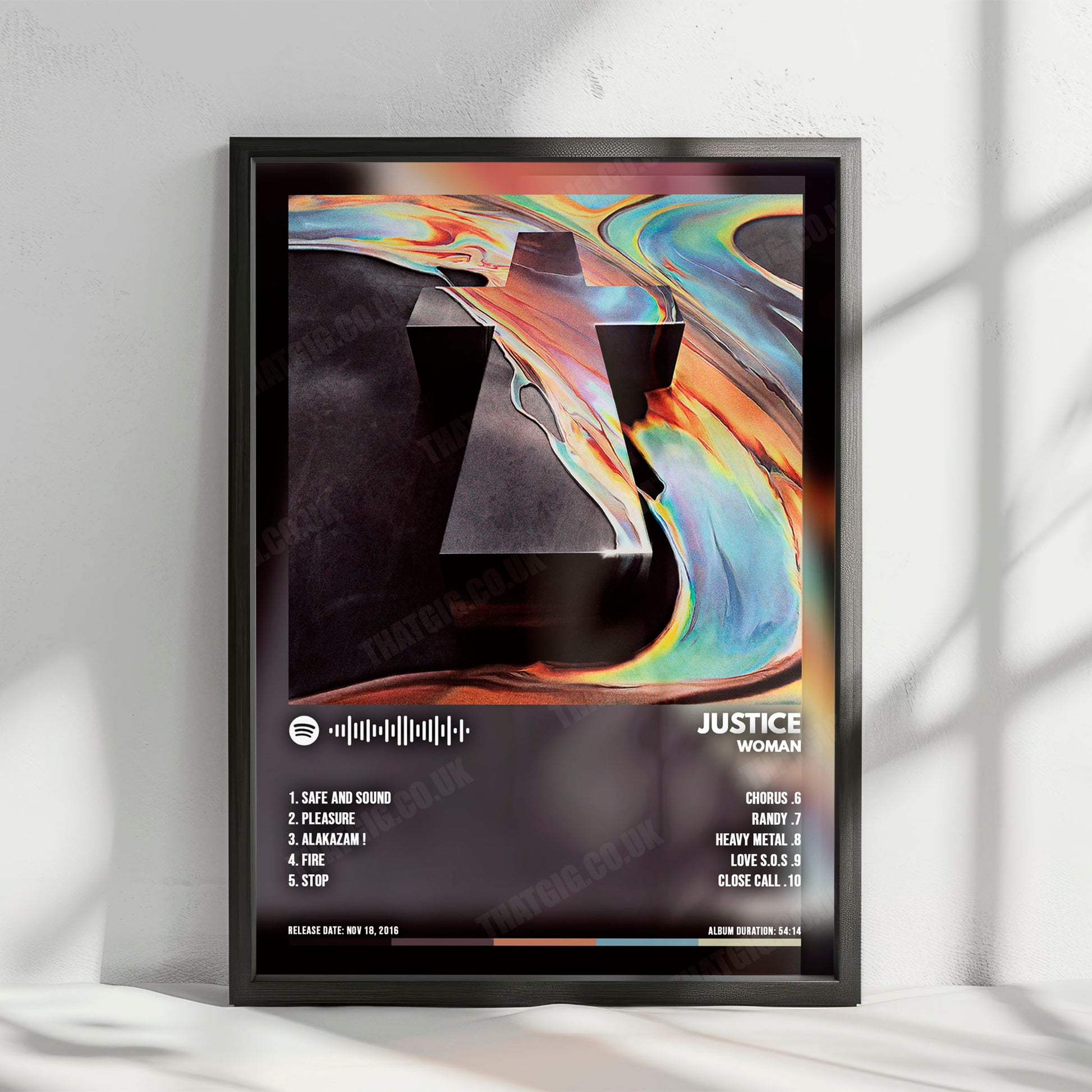 Justice "Woman" Album Cover Poster - with Complete Tracklist