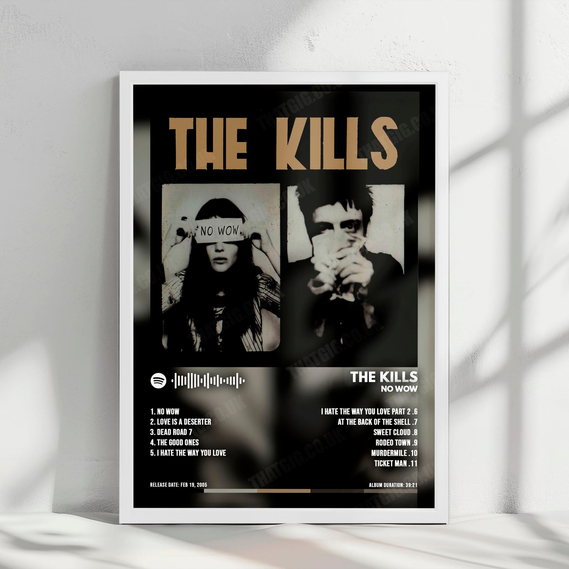 The Kills "No Wow" Album Cover Poster - with Complete Tracklist