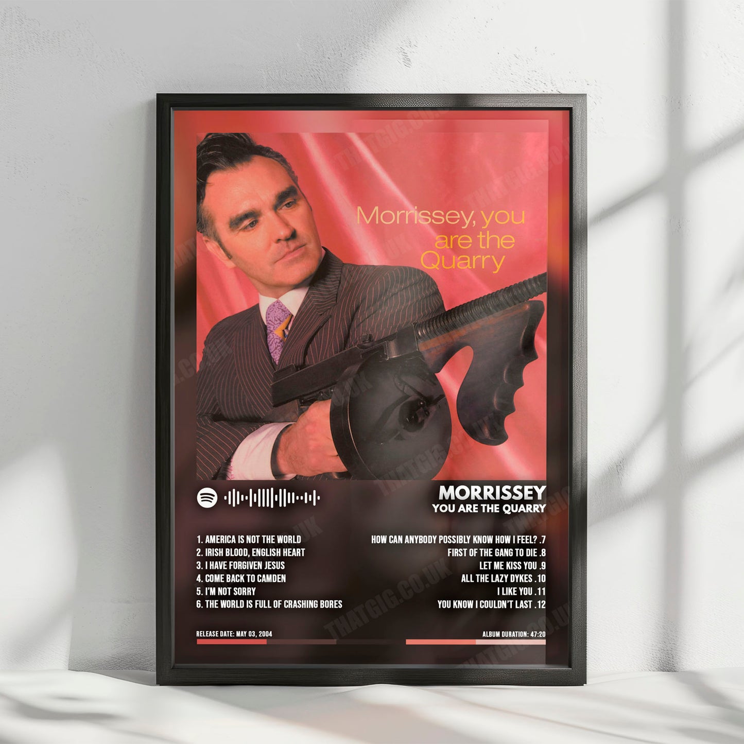 Morrissey "You Are the Quarry" Album Cover Poster - with Complete Tracklist