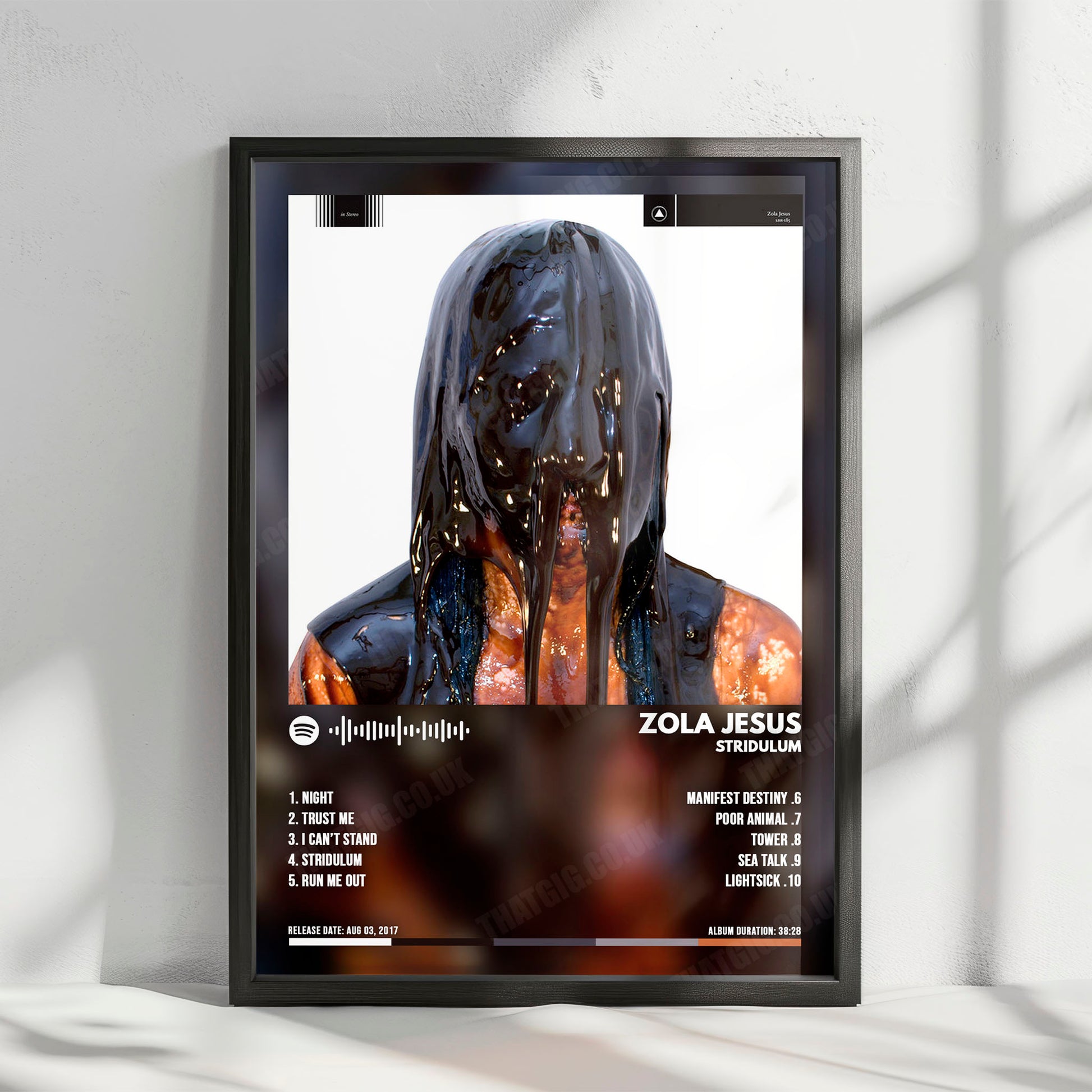 Zola Jesus "Stridulum" Album Cover Poster - with Complete Tracklist