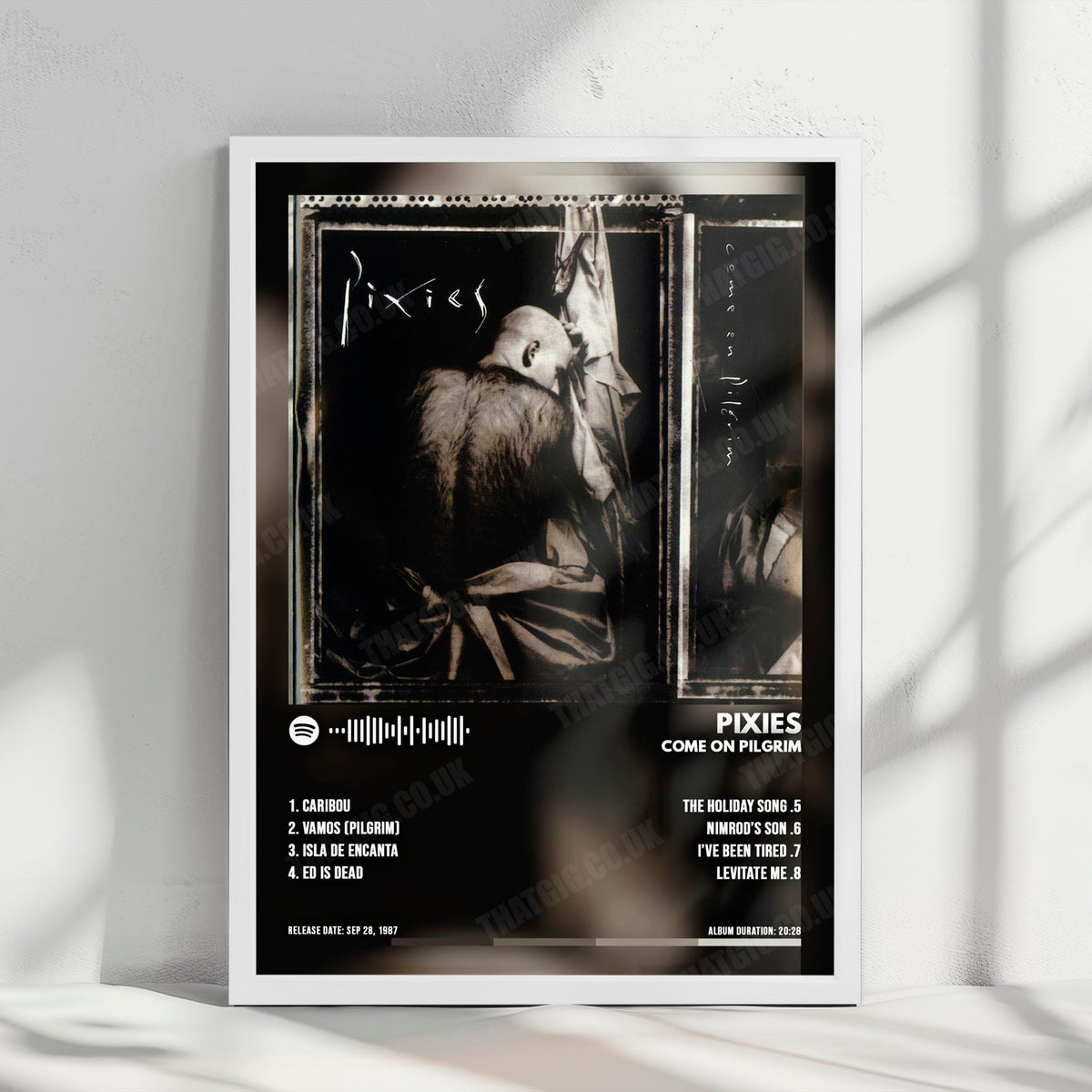 Pixies "Come On Pilgrim" Album Cover Poster - with Complete Tracklist