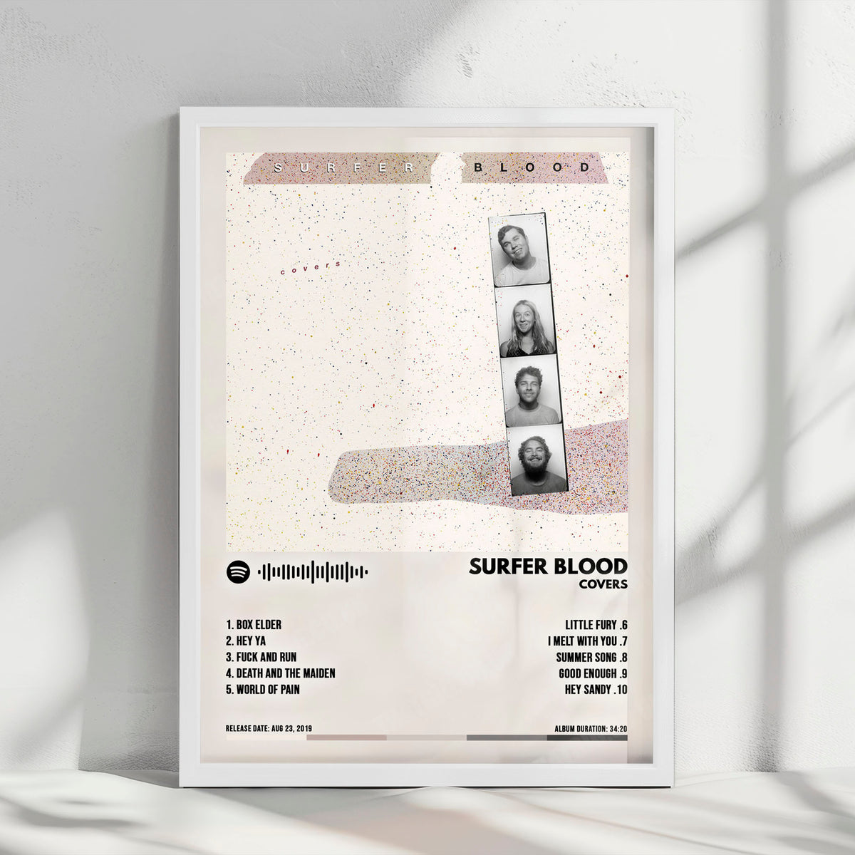 Surfer Blood "Covers" Album Cover Poster - with Complete Tracklist