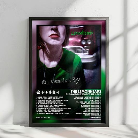 The Lemonheads "It's a Shame About Ray" Album Cover Poster - with Complete Tracklist