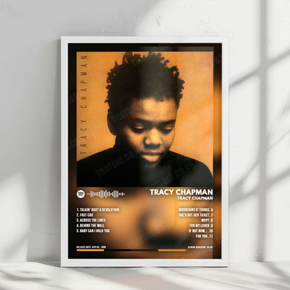 Tracy Chapman "Tracy Chapman " Album Cover Poster - with Complete Tracklist
