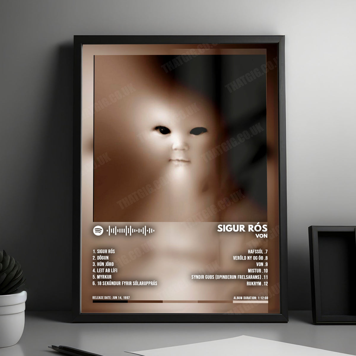 Sigur_Rós "Von" Album Cover Poster - with Complete Tracklist