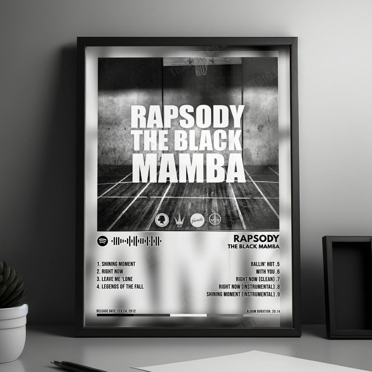 Rapsody "The Black Mamba" Album Cover Poster - with Complete Tracklist