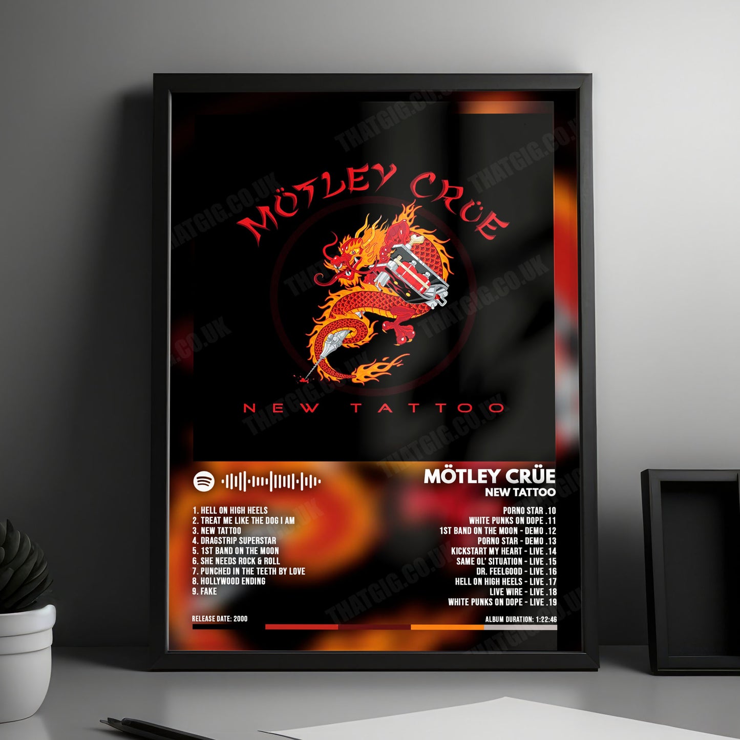Mötley Crüe "New Tattoo" Album Cover Poster - with Complete Tracklist