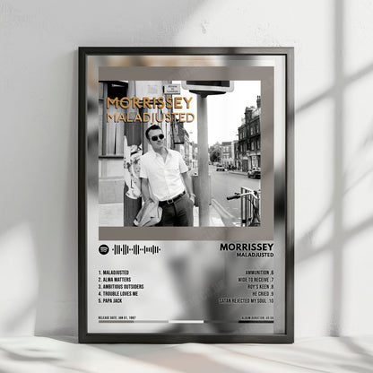 Morrissey "Maladjusted" Album Cover Poster - with Complete Tracklist
