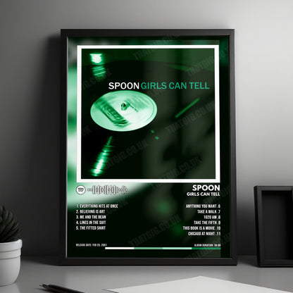 Spoon "Girls Can Tell" Album Cover Poster - with Complete Tracklist