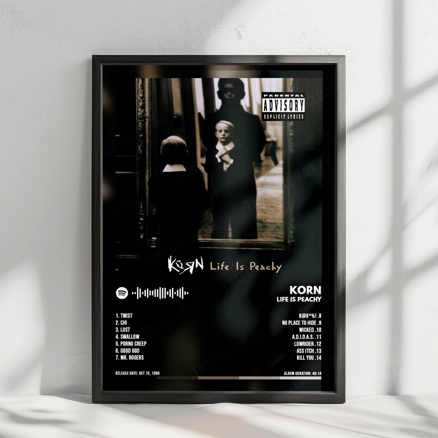 Korn "Life Is Peachy" Album Cover Poster - with Complete Tracklist