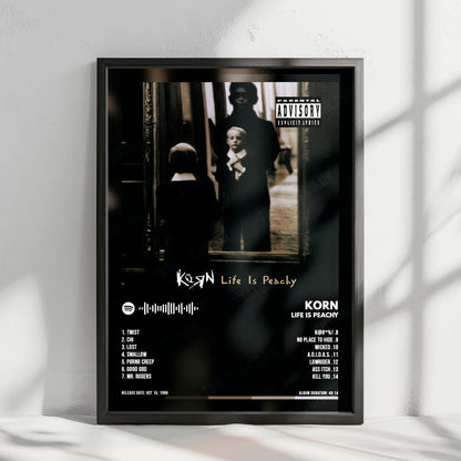 Korn "Life Is Peachy" Album Cover Poster - with Complete Tracklist
