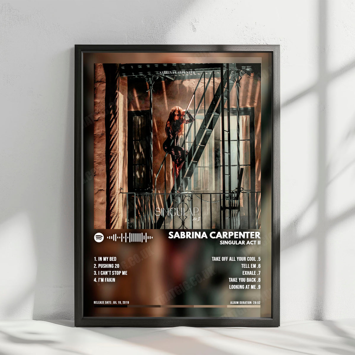 Sabrina Carpenter "Singular Act II" Album Cover Poster - with Complete Tracklist