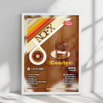 NOFX "Coaster" Album Cover Poster - with Complete Tracklist