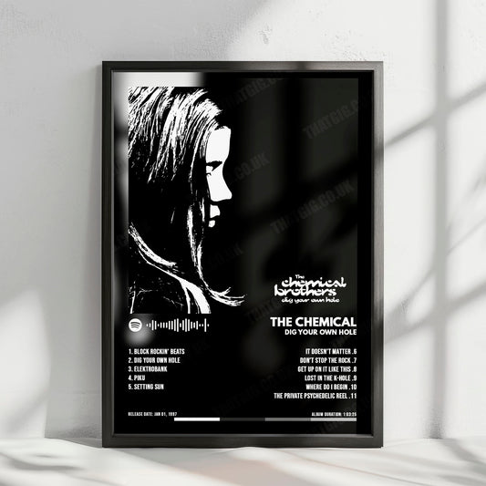 The Chemical Brothers "Dig Your Own Hole " Album Cover Poster - with Complete Tracklist